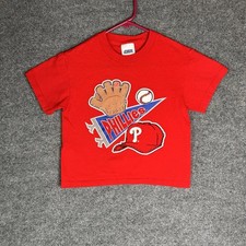 Philadelphia Phillies Kids T-shirt Size 6-7 Red Baseball