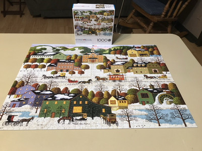 Buffalo Wysocki Blossom River Junction 1000 Pc Puzzle 100% Complete