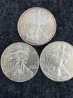 American Silver Eagle Bullion Coins Lot of 3. #6