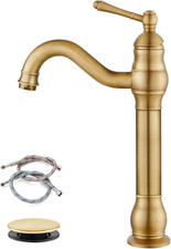 Vessel Sink Faucet 360  Swivel Spout Single Handle Tall Bathroom Faucet 1 Hole F