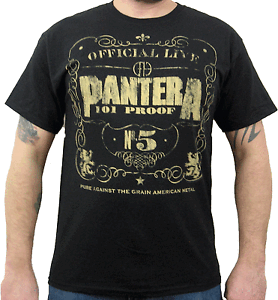 AUTHENTIC PANTERA 101 PROOF MUSIC ROCK BAND SHIRT S M L XL 2XL