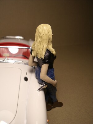 Figurine 1/18 Fille Josiane Vroom – Non Peinte, Résine, Pour Minichamps Revell Autoart