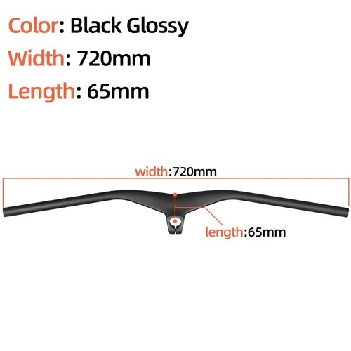 Full Carbon Mountain Bike Handlebar Integrated Handlebar One-Shaped Flat Bar - Picture 39 of 43