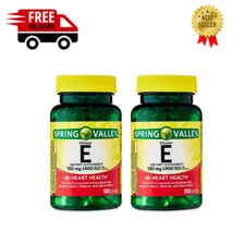 Spring Valley Vitamin E Supplement 400IU Twin Pack, 200 Softgel Capsules