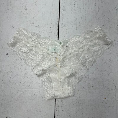 Clo Intimo White Lacey Fortuna Cheeky Lingerie Underwear Women s Size M NEW