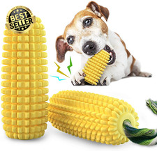 Indestructible Dog Chew Toy – Tough Squeaky Corn Stick for Aggressive Chewers