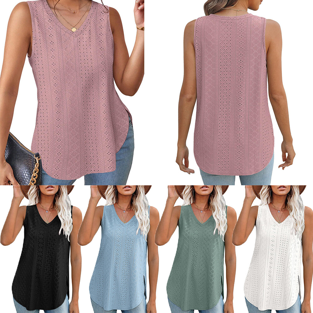 Camisetas Sin Mangas Chalecos Mujer Cami Verano V Cuello Blusa Tank Tops ”