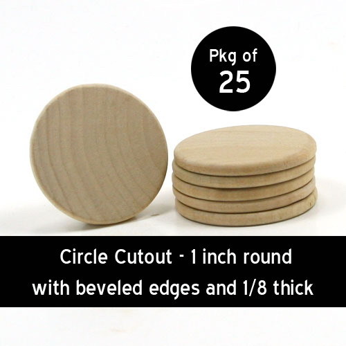 Round Circle Disk - 1 x 1/8 inch unfinished wood (WW-WNC100) | eBay