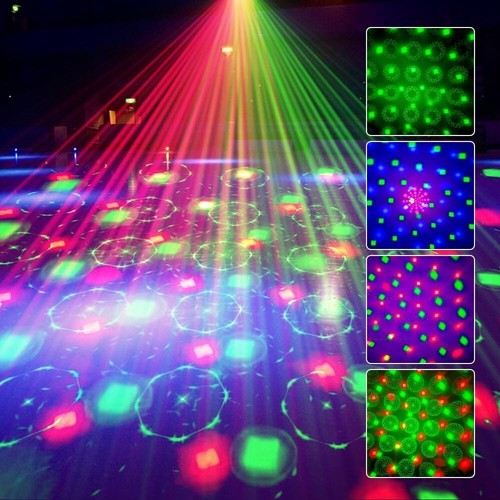 Multi Colour 3-in-1 Party Light LED Disco Ball & Green/Red Laser sound activated - Picture 8 of 9