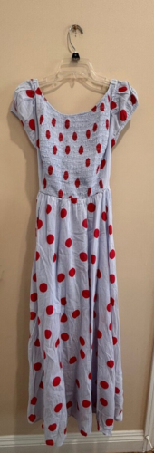 free people polka dot dress XS
