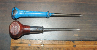 LOT of 2 Scratch Awls STANLEY 69-007 & DASCO PRO 431, USA MADE