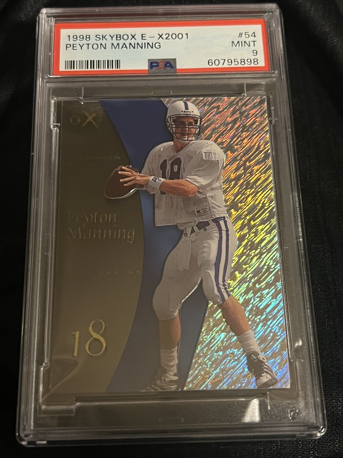 1998 Skybox E-X2001 #54 Peyton Manning Colts RC Rookie HOF PSA 9 MINT