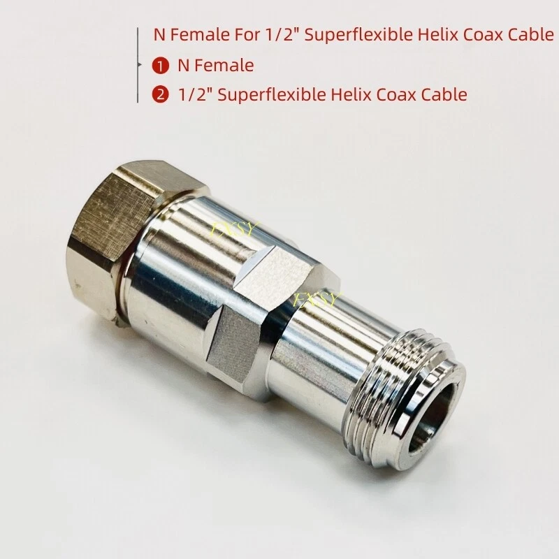 N Female Connector Clamp For 1/2" Superflexible Corrugated Coax Cable FSJ4-50B - Image 2 of 4