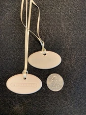 Blank Longaberger Oval Ivory Basket Tie On (smaller)