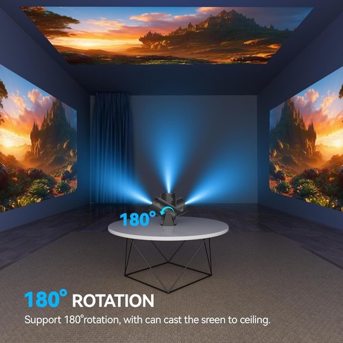 Full HD 1080P Mini Projector with WiFi, Bluetooth & Enhanced Keystone Correction - Picture 4 of 9
