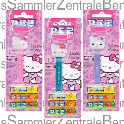 PEZ |      Hello Kitty Yoga, Namaste | Special Stem | 2023 | Set of 3 | MOC
