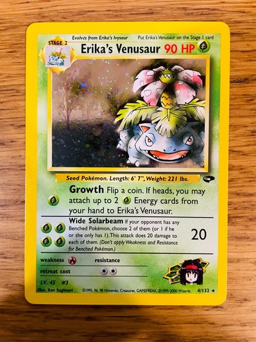Erika's Venusaur (4/132) Holo Gym Challenge Pokemon Card! FREE P&P! - Picture 4 of 19