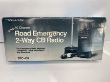 Realistic 40 Channel Road Emergency 2 Way CB Radio TRC-409 Original Box Manual