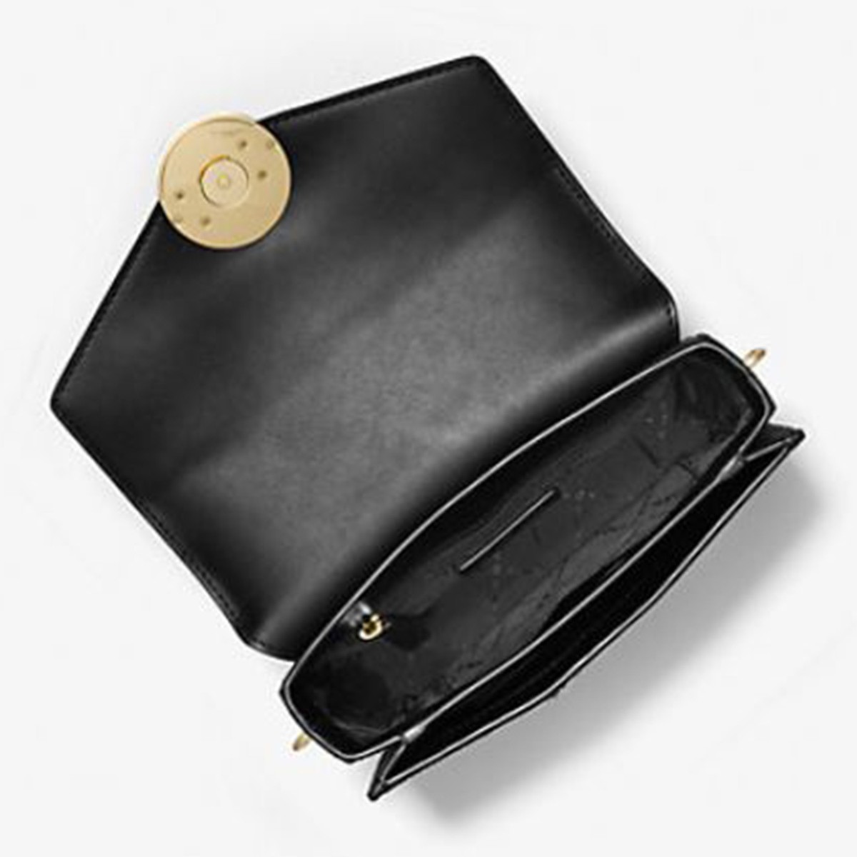 Michael Kors Carmen Medium Crossbody (Black Animal Print