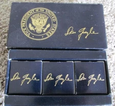 3 OFFICIAL DAN QUAYLE VICE-PRESIDENTIAL GOLF  BALLS-EA BOXED W/A GIFT BOX FOR 3