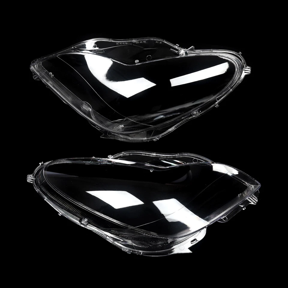 Pair Headlight Lens Covers For Mercedes Benz W219 CLS350 CLS500 2006 2007-2011 Foto 4 de 4