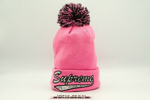 SUPREME BEANIE PINK NEW ERA SNAKESKIN 