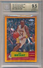 KOBE BRYANT 2007-08 Topps CHROME 57-58 VARIATIONS Orange REFRACTOR /199 BGS 9.5