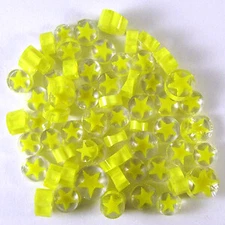 Yellow Star Murrine 12102-96 Millefiori COE 96 Glacial Art Glass Fusing Supplies