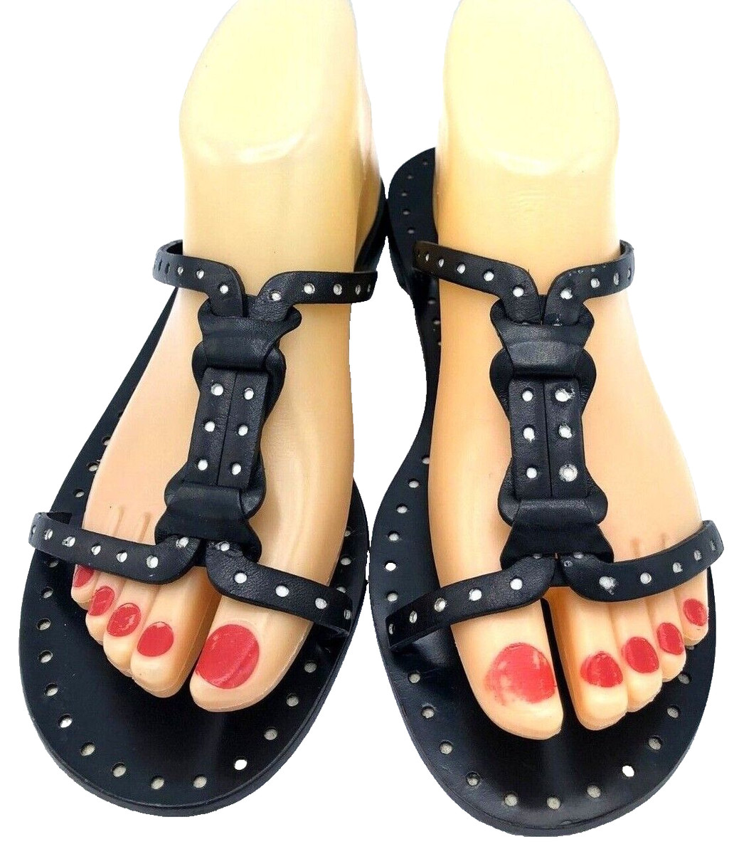 Jil Sander Black Leather Ladies Sandals Size 36 1/2 View 4