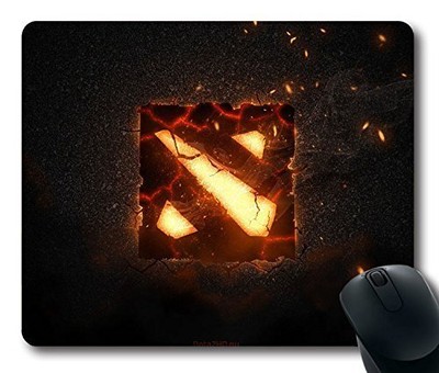 Custom Attractive Mouse Pad With War Cracks Logo Dota 2 Non-Slip Neoprene Rubber Standard Size 9 Inch(220Mm) X 7 Inch(180Mm) X 1/8 Inch(3Mm) Desktop Mousepad Laptop Mousepads Comfortable Computer Mouse Mat (6291753295032)