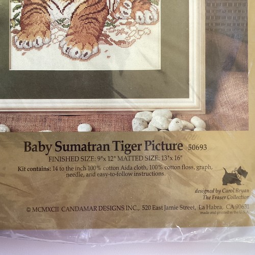 Baby Sumatran Tiger X Stitch Kit 9"x12" by Something Special # 50693 All Incl. - Picture 10 of 10