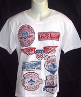 Mens Ring Of Fire Motor All Over Patch T-shirt Size M Mens Ring Of Fire Motor All Over Patch T-shirt Size M