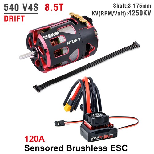 Surpasshobby 540 V4S Sensored Brushless Racing Motor 120A ESC for 1/10 RC Car - Picture 54 of 56