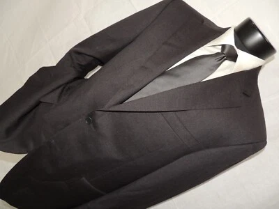Canali 1934 Men's Solid Gray 2 Button Dual Vent 100% Wool jacket coat 44 Reg