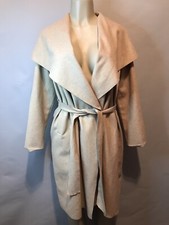 Chicwish Camel Coat Womens Medium Brown Wool Blend Wrap Belted Cardigan Formal