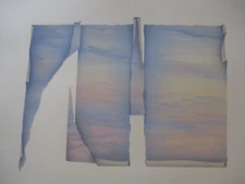 JOHN BERTRAND STANPHILL PAINTING 1970'S ABSTRACT SURREALIST LANDSCAPE MODERNISM