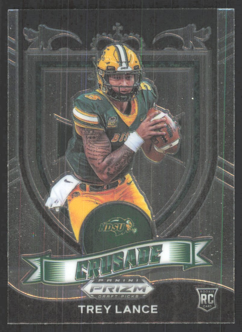2021 Panini Prizm Draft Picks Collegiate Crusade Trey Lance Rookie #164