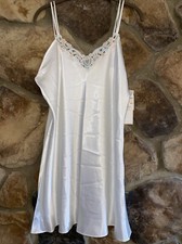 NWT Vintage VAL MODE Lingerie Nightgown Satin Lace Slip Women  s Size Large NEW