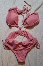 NWT Victoria's Secret Women's Cutout Multiway Halter One-Piece Swimsuit Large