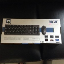 QR-70 Wired Keyboard With Wired Optical Mouse And USB Wifi Adapter