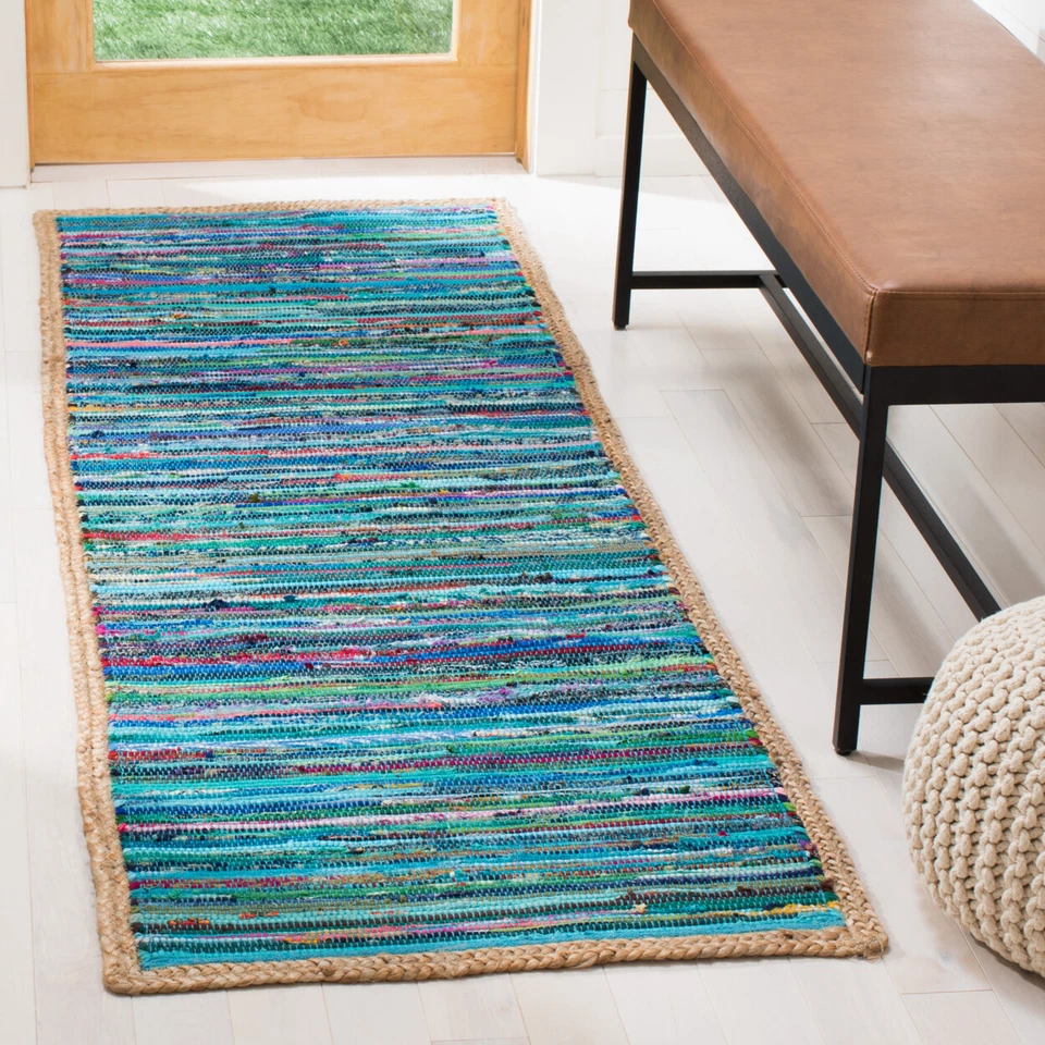 SAFAVIEH Montauk MTK960Y Handwoven Green / Natural Rug - Image 2 of 4