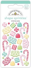 Doodlebug Sprinkles Puffy Stickers Old Fashioned Hard Christmas Candy Canes