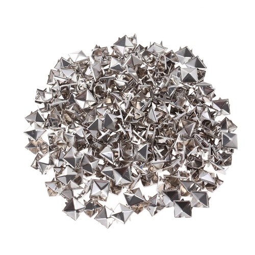 200pcs Square Rivet Metal Studs Spikes Nail for DIY Shoes Belt Clothing Decor