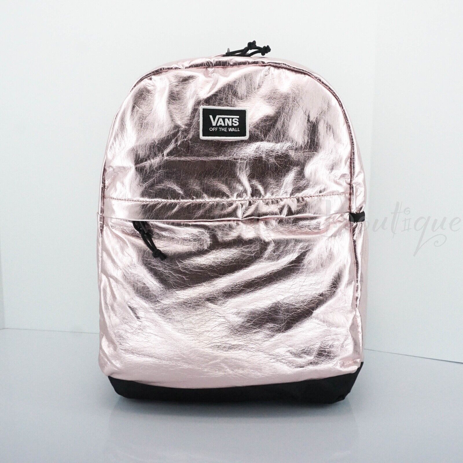 NWT Vans Pep Squad Backpack School Laptop Bag VN0A3B47FSL Pink Metallic Black 44