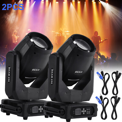 2PCS 250W 8R Zoom Moving Head Beam Sharpy Strobe DMX Stage Lighting Disco DJ Bar