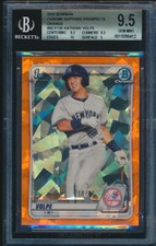 BGS 9.5 ANTHONY VOLPE 2020 Bowman Chrome SAPPHIRE ORANGE REFRACTOR #/75 GEM MINT