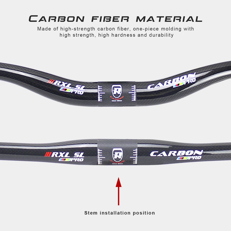 Manillar de carbono MTB 31,8 mm bicicleta de montaña barra plana/elevadora 680/700/720/740 mm Foto 2 de 4