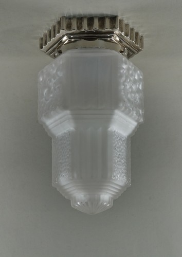 HUBENS & MULLER : FRENCH 1930 ART DECO FLUSH MOUNT .... chandelier lamp pendant - Picture 5 of 11