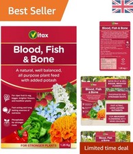 Vitax 1.25Kg Blood Fish & Bone - Boosts Growth for Fruits, Vegetables & Flowers 10.39 per kilo