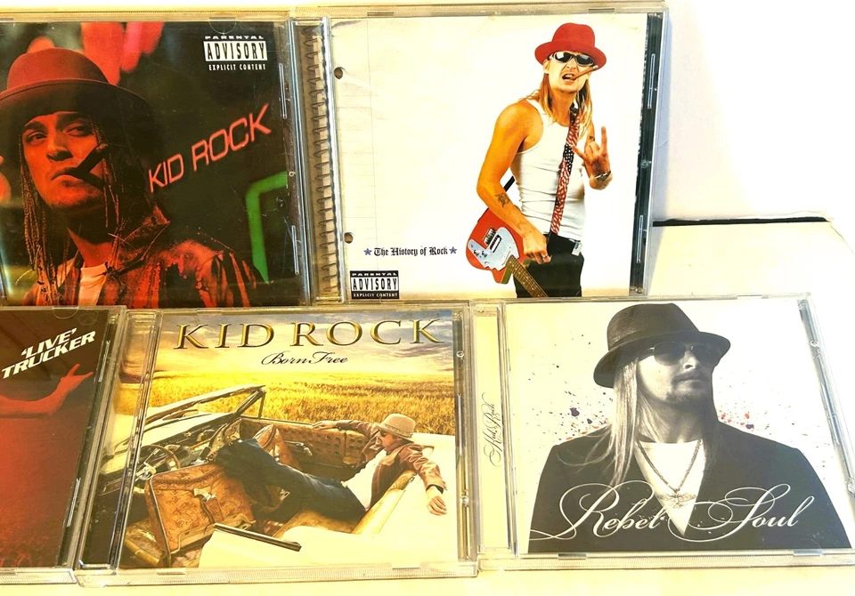 Kid Rock 7 CD Lot Cocky Devil Born Free History Rock n Roll Live Trucker Rebel Foto 2 de 4